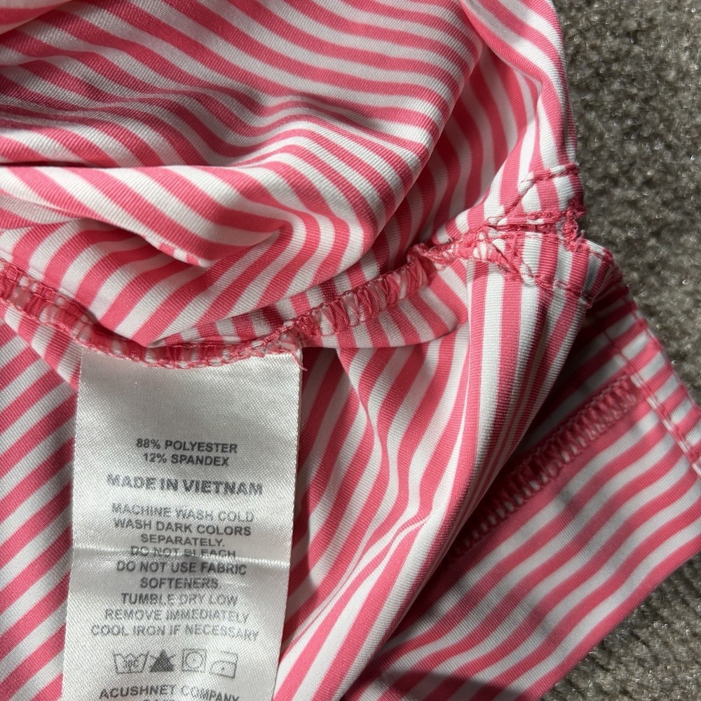 Footjoy FJ Mens Polo Shirt Size Xl Pink/white Stripped 2017 Shepherd Invitationa - Picture 9 of 9